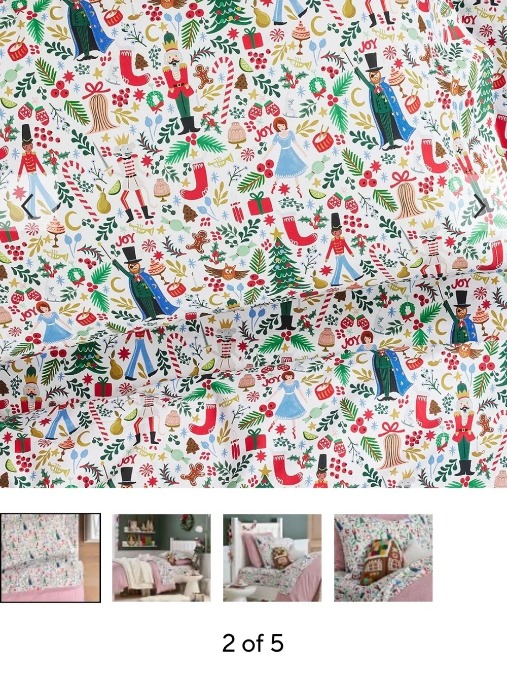 Rifle Paper Co. Nutcracker Holiday crib fitted sheet & Elf fitted crib sheet